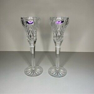 Beautiful Waterford Crystal Marquis “Canterbury” 8.5” Candlestick holders